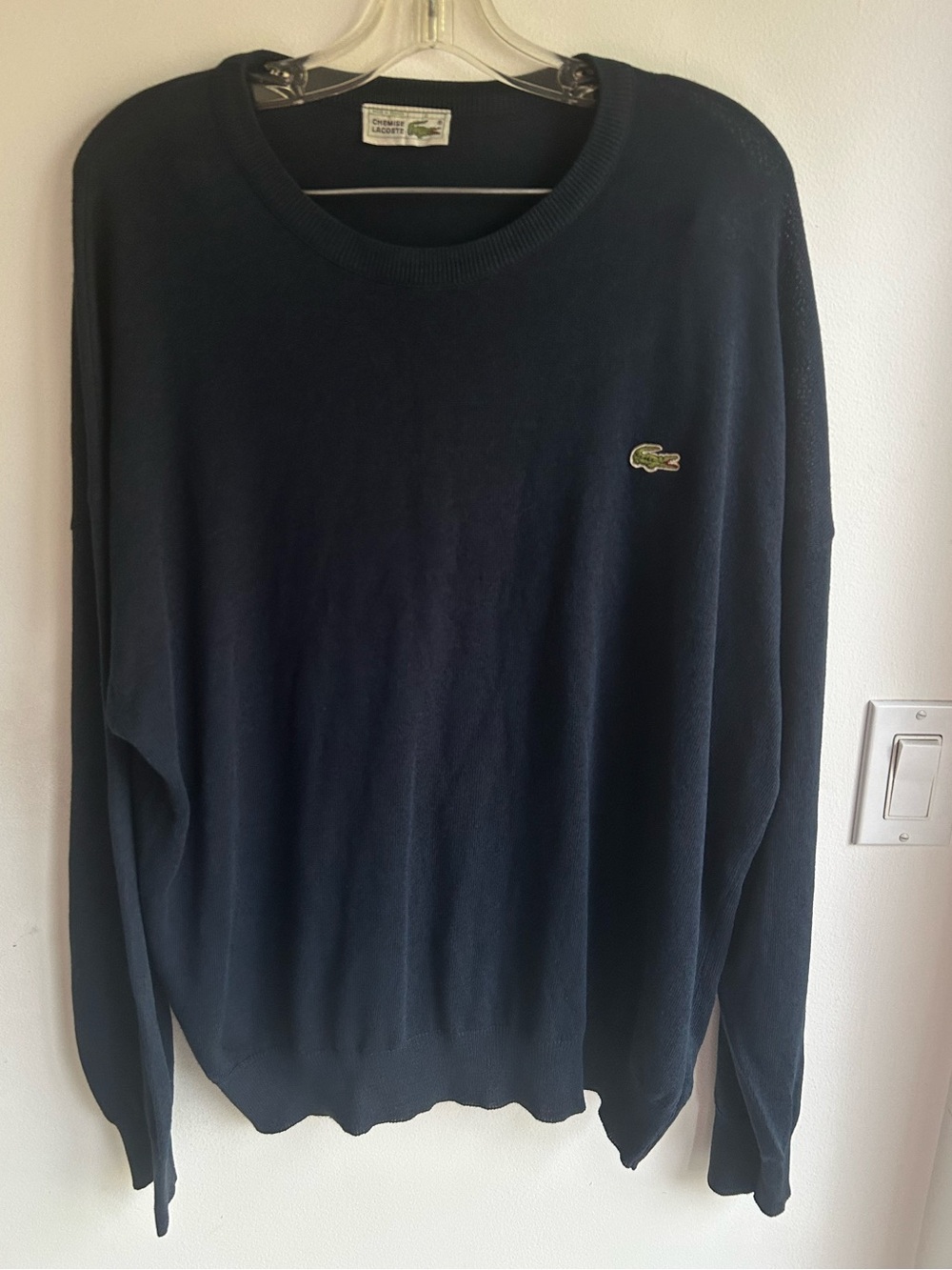 Lacoste vintage navy men’s sweater. Size XL. Great condition!